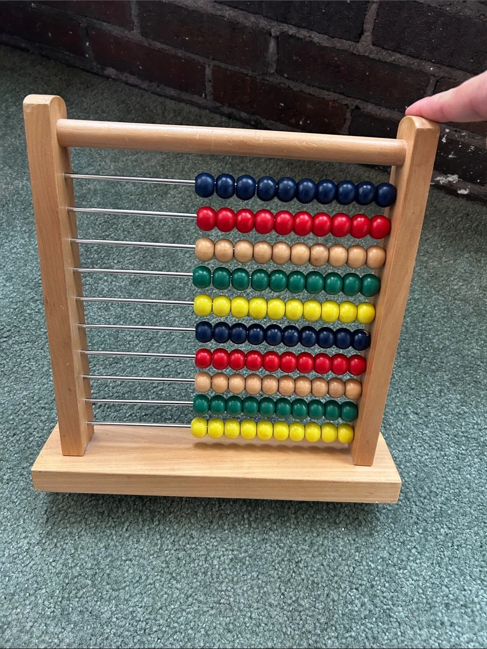 Melissa & Doug Wooden Bead Abacus - Red, Blue, Green, Yellow, Natural